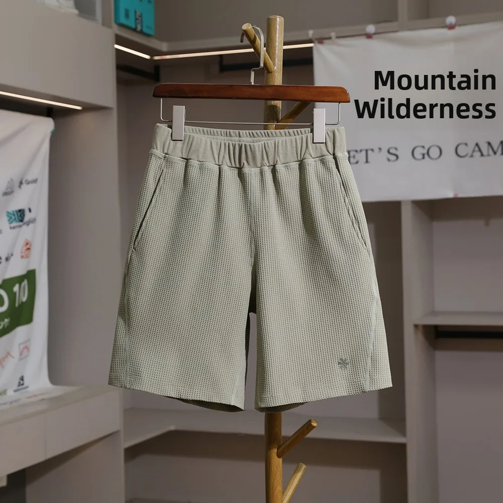 

Italian Luxury Breathable Men's Summer Casual Straight Leg Five-Point Shorts Polyester Fiber Elastic Waist Outdoor Style