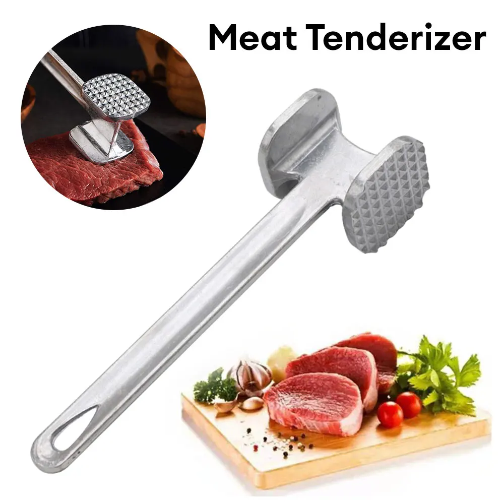 Meat Tenderizer Hammer Household Aluminum Alloy Steak Metal Mallet Durable Double-Sided Tenderizer Kitchen Tools Kitchenware