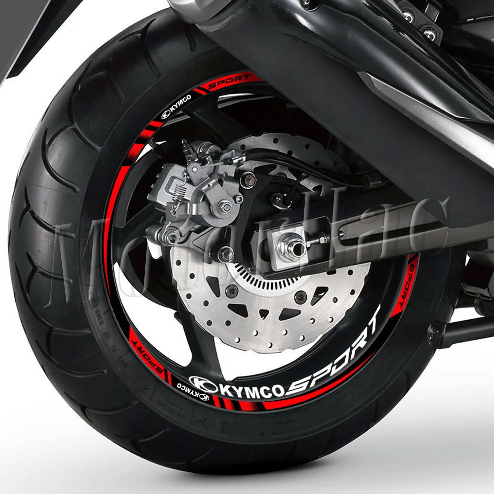 Motorrad-Radaufkleber Felgen-Dekor Streifenband Zubehör für KYMCO AK550 XCITING 400i 500 Xtown300i Downtown 350i Superdink125 – Detail 2