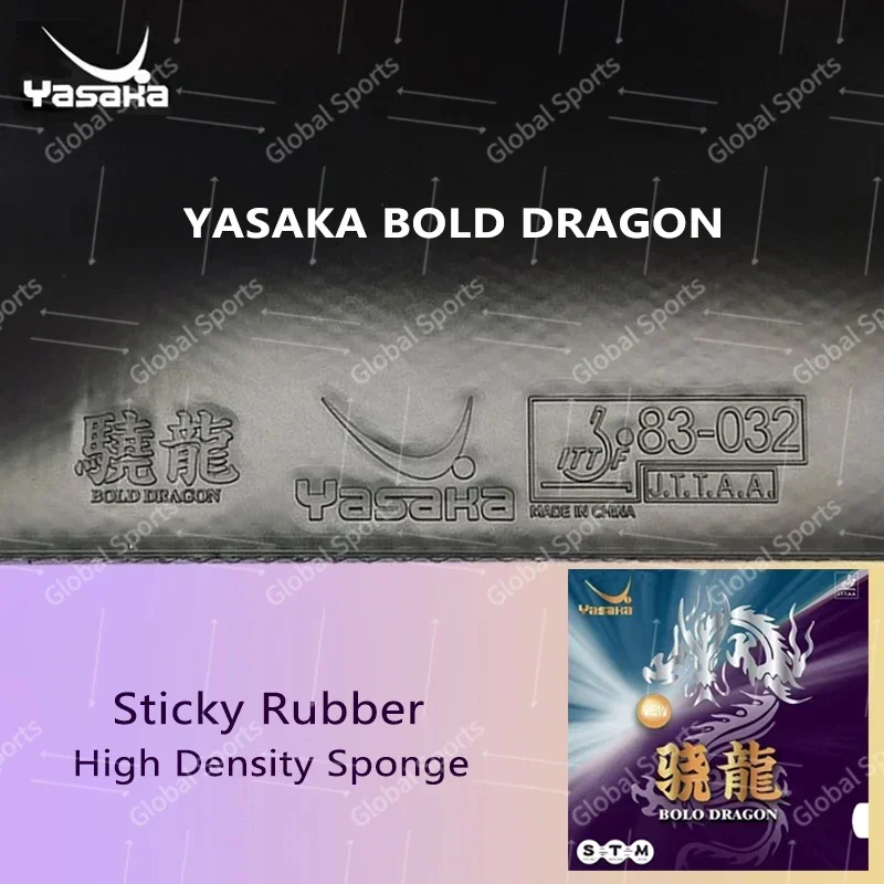 Yasaka BOLO DRAGON Table Tennis Rubber New High Sticky Performance Sponge High Spin Stability Original Ping Pong Rubber Pad