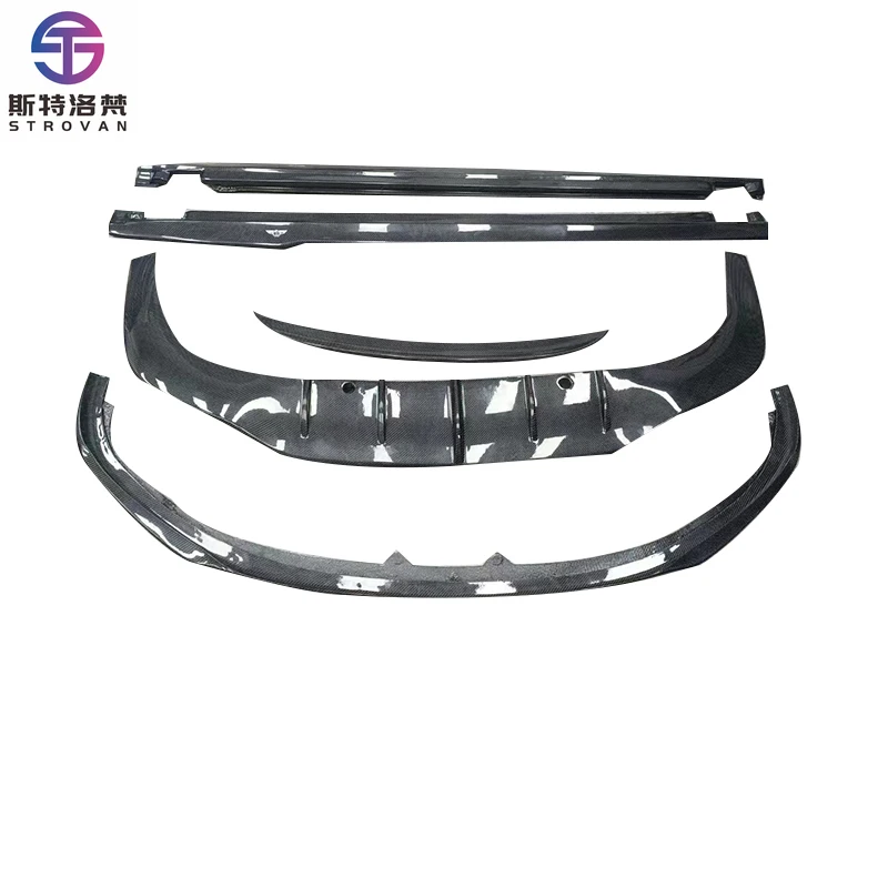 

STLF Высококачественный обвес из углеродного волокна, передний бампер, боковые юбки, диффузор, спойлер, комплект кузова для Bentleys Continental GT 15-17