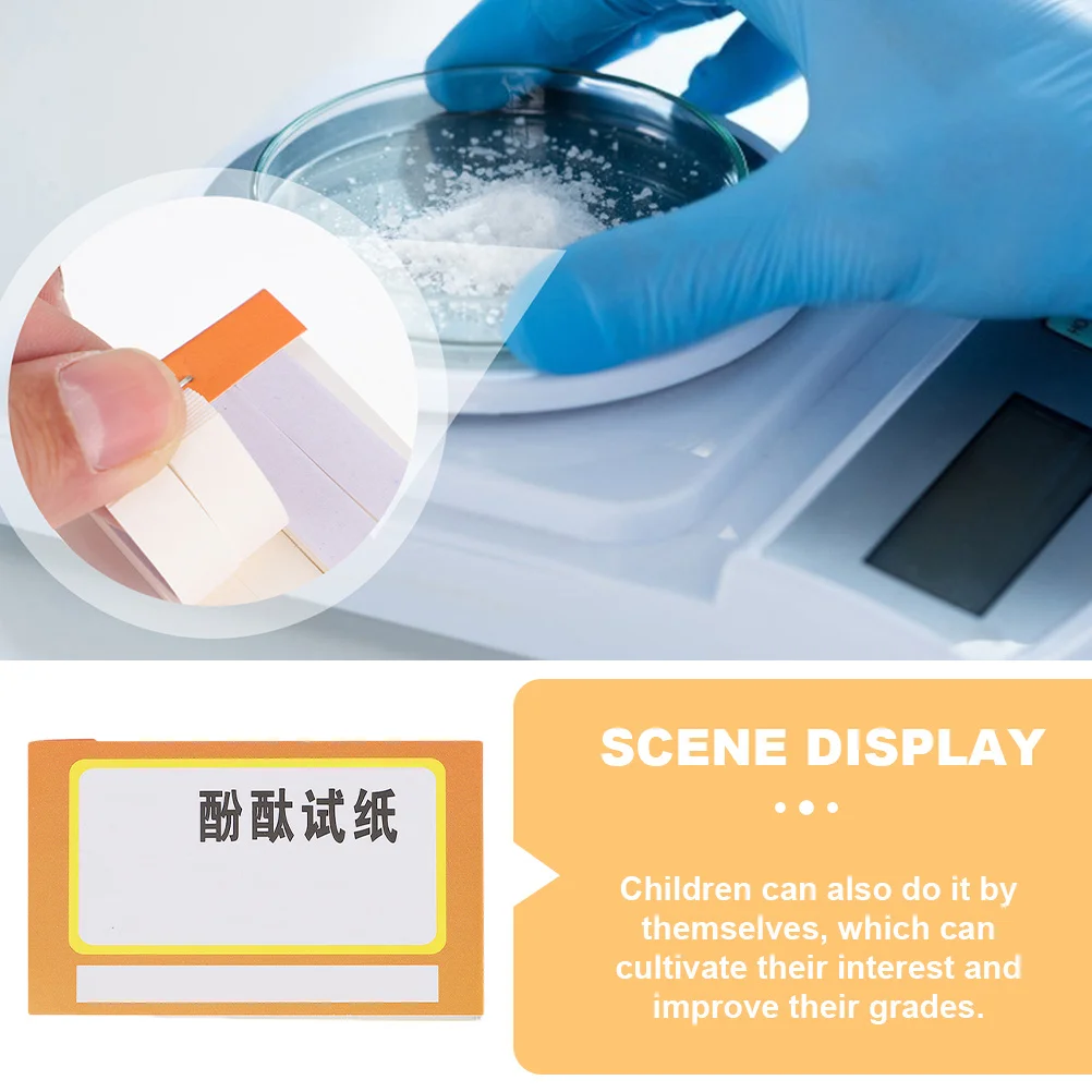 

6pcs Phenolphthalein Test Supplies Chemistry Experiments Ph Indicator Strips Alkaline Acidic Tester Papers Instrument