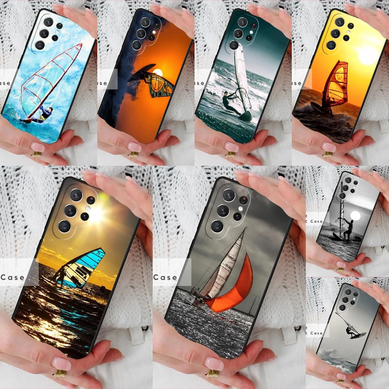 Extreme Sports Windsurf Sailing Phone Cover Case for Samsung Galaxy S26 Ultra S20 FE Note 10 S24 S23 S21 S25 Plus S22