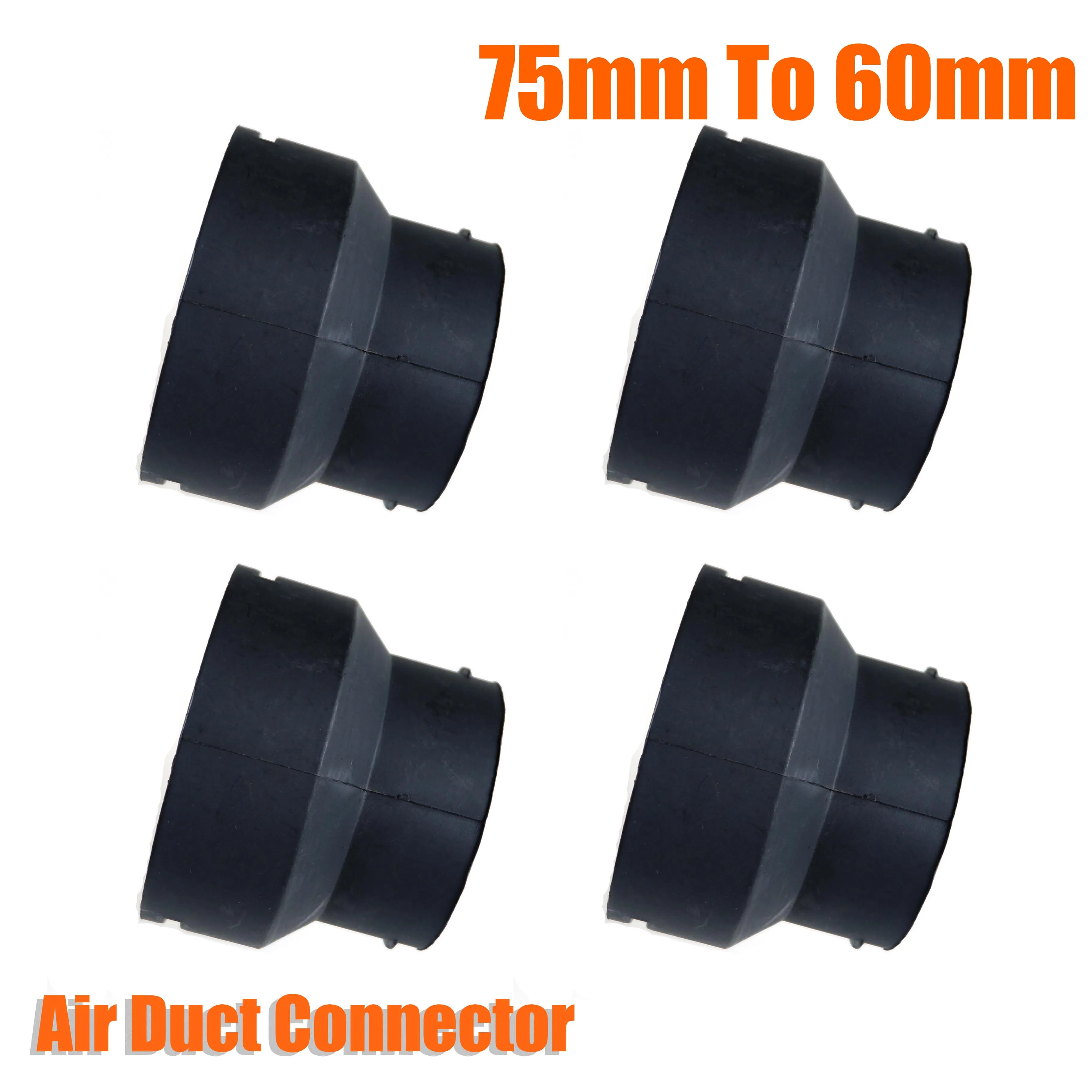 

4PCS 75 to 60mm Converter60mm 75mm Diesel Heater Air Duct Ducting Connector Black For Car Truck VAN Camper