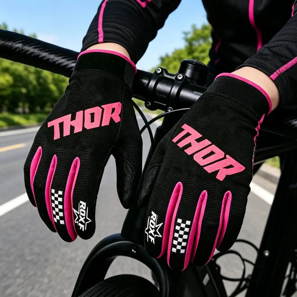 Comfort Full Finger Riding Gloves,Touch‑Screen Gloves for Men Women Long‑Distance Motorcycle Tour Outdoor Adventures