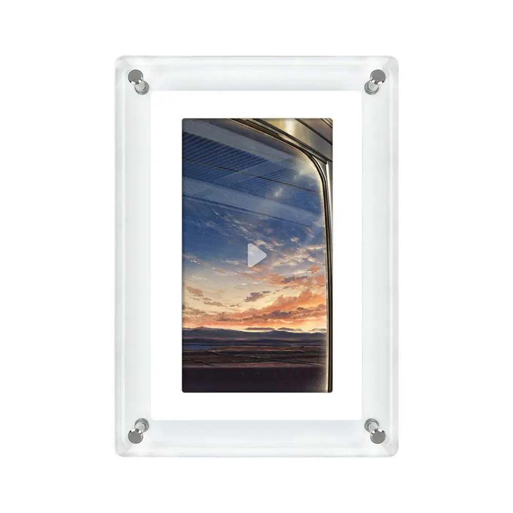 Imagem -04 - Digital Photo Frame com Acrílico Picture Motion Screen 4gb de Memória Speaker Ips Player Frame Imagem Dentro Video Button P9r4 hd