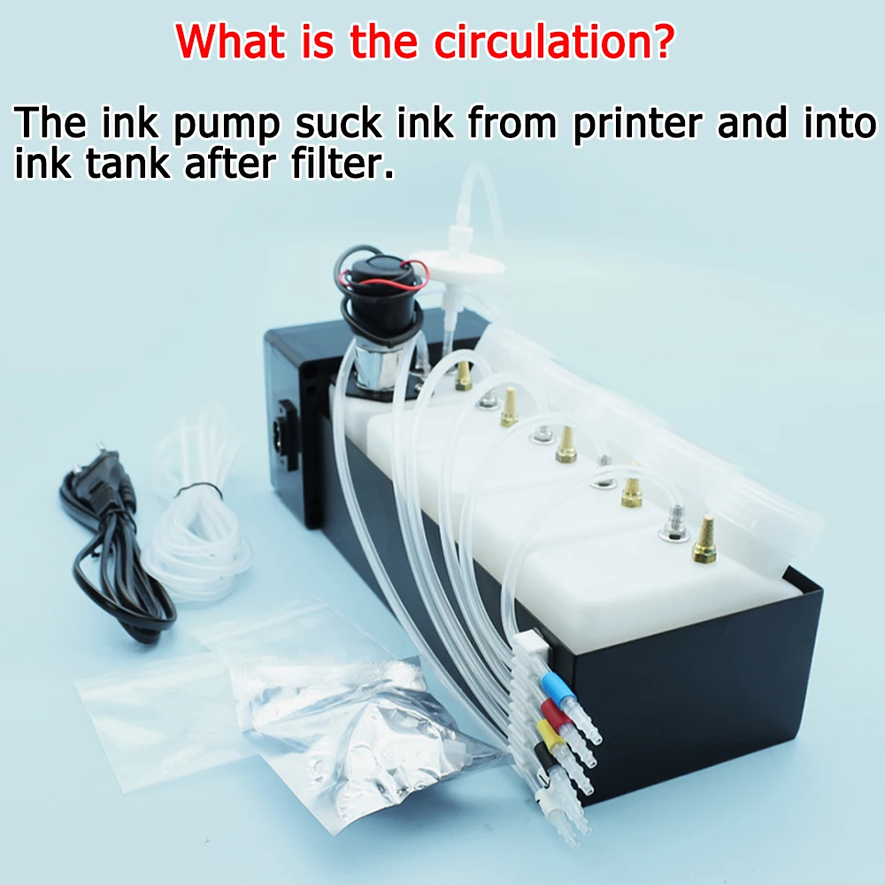 Imagem -02 - Sistema de Circulação de Tinta Branca Ciss para Epson Agitador Circulador de Tinta sem Amortecedor L1800 L800 L805 Xp600 L18050 Dtf Dtg