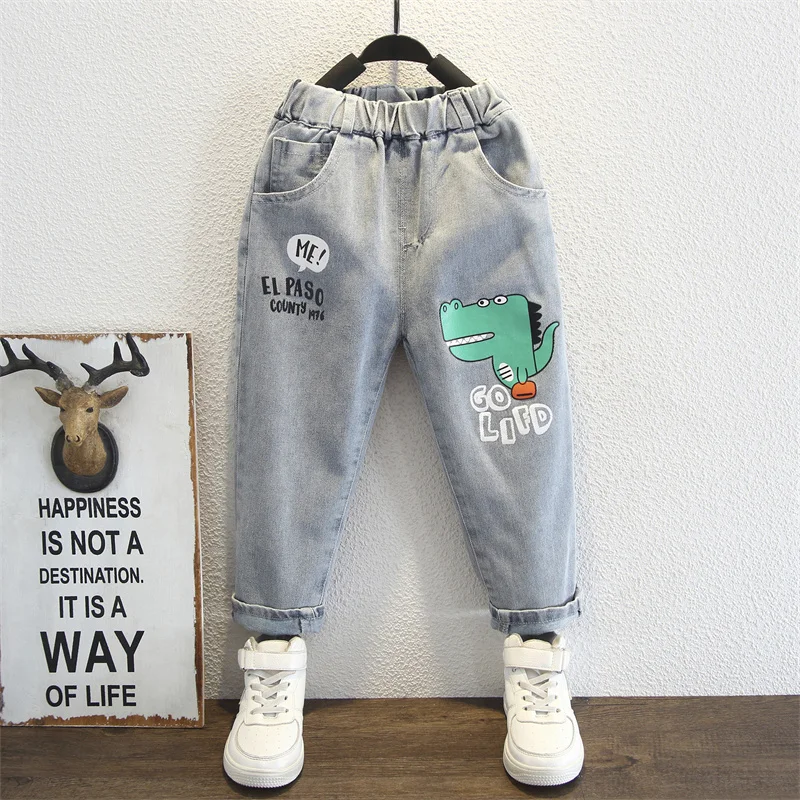 Boys' Jeans Spring and Autumn New Children's Workwear Pants Fashionable and Handsome Baby Pants Casual Pants Cool and Handsome