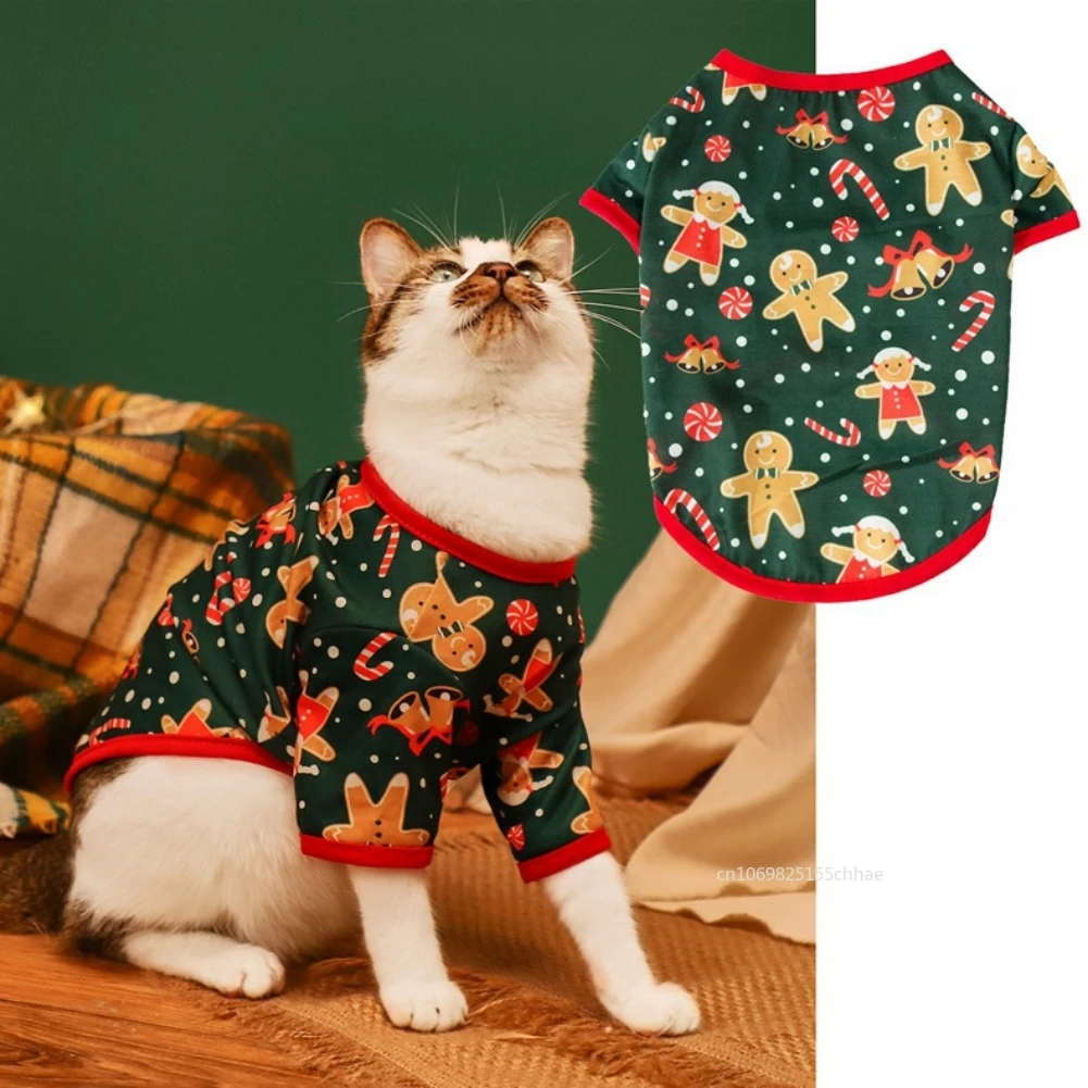 XS-XL Christmas Dog Clothes Pet Clothing Hoodies Comfortable Warm Soft Autumn Winter Puppy Outfit Pet Dog New Year Coat