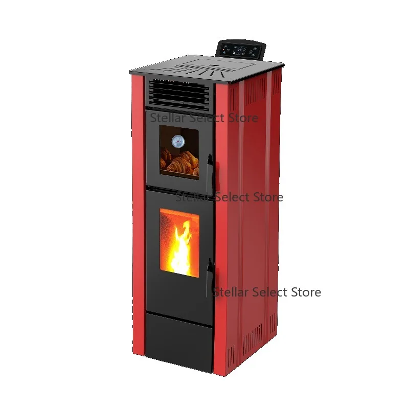 

KTC0801A Modern Automatic Pellet Feeding Wifi Control Cold Rolled Steel Wood Pellet Stove with Oven