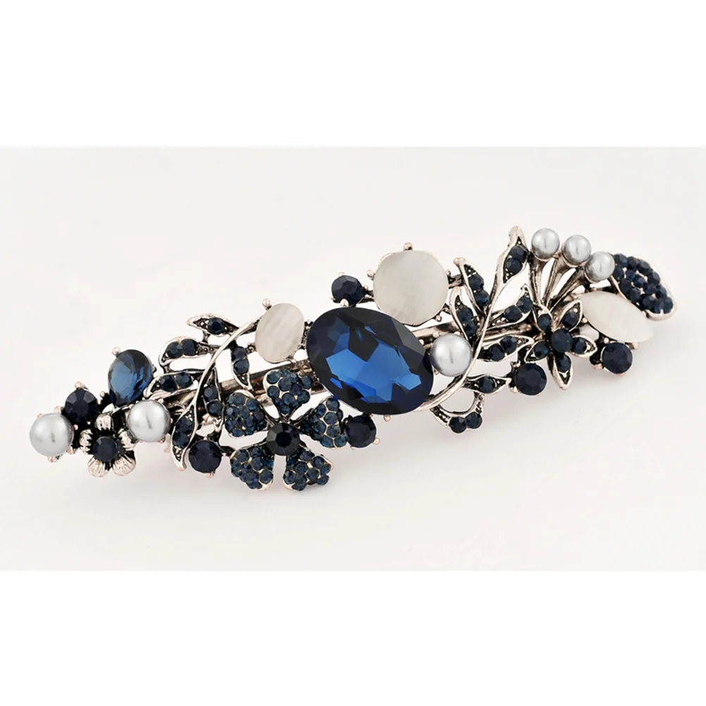 

4pcs Vintage Hair Clip Retro Rhinestone Flower Spring Barrette For Women Ladies Girls Party Wedding Celebration Elegant Stylish