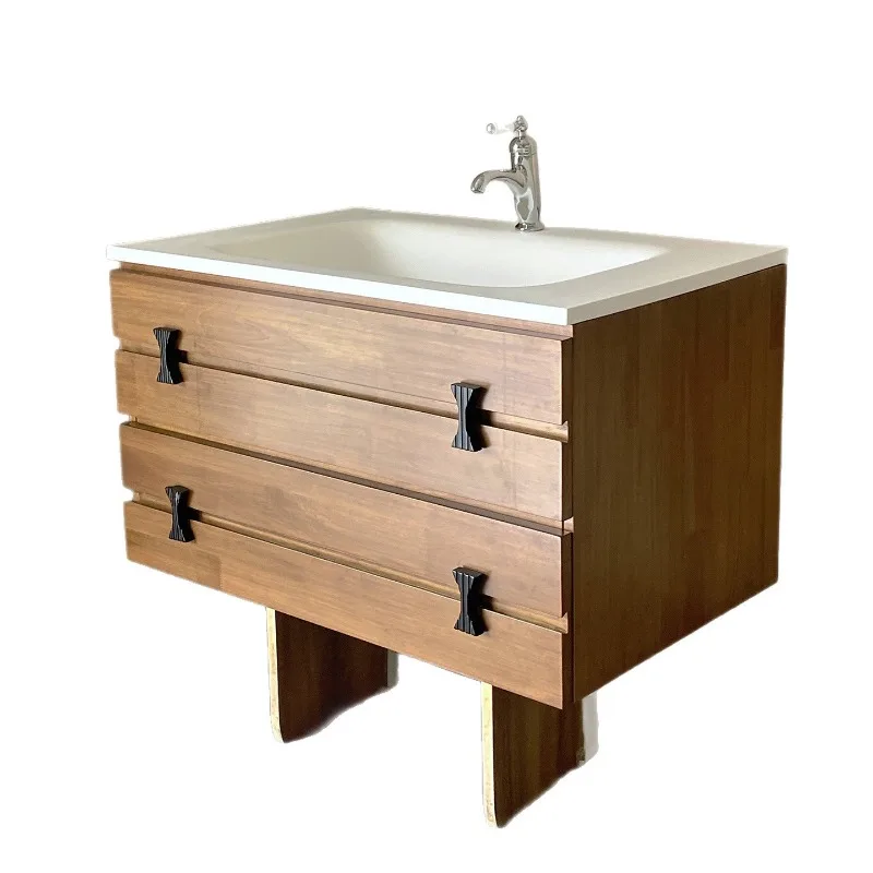 Medieval bathroom cabinet combination bathroom integrated washing seamless bathroom washbasin
