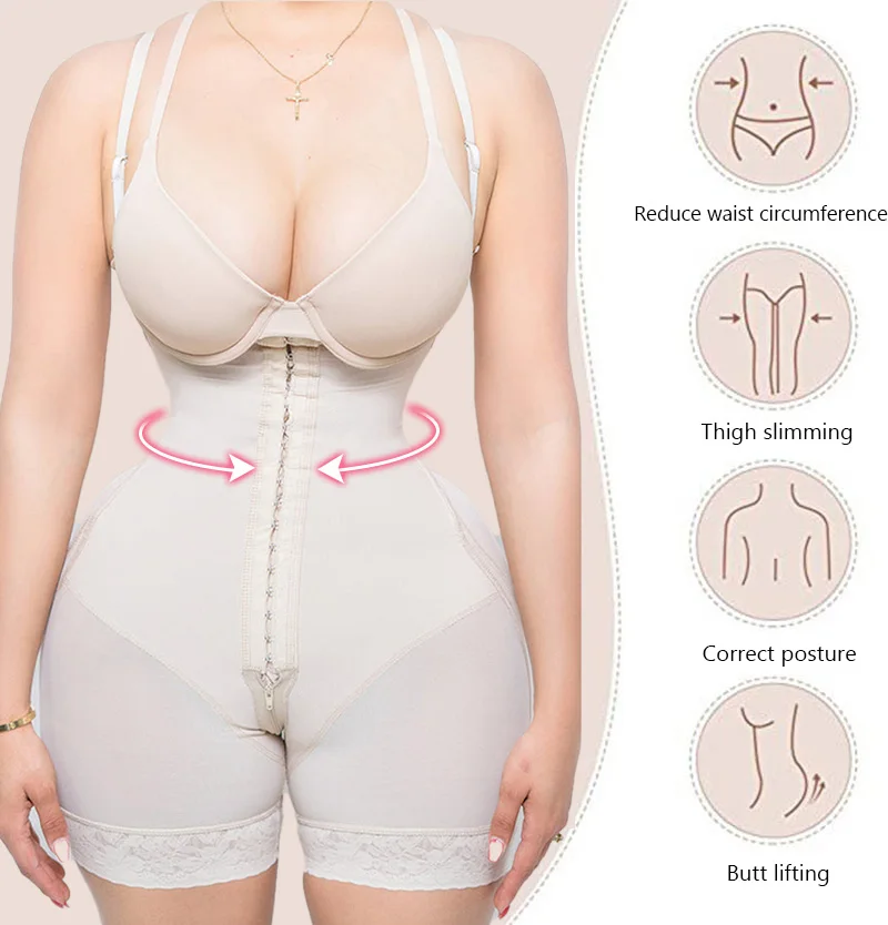 Faja Colombian Hourglass Girdles Full Body Shapewear Post Surgery Postpartum Corset Compression Abdomen Sport Slimming Sheath