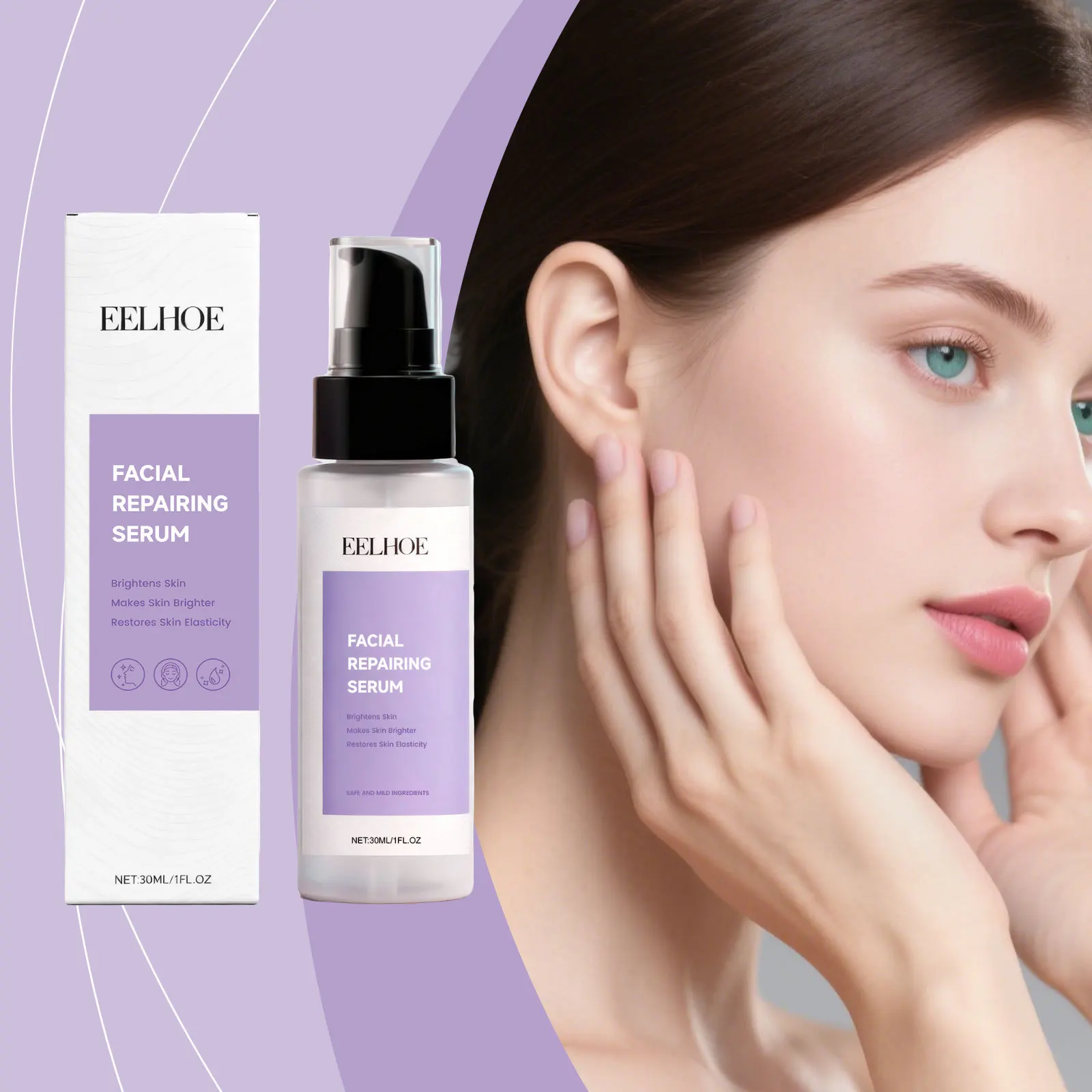 

Facial Repair Serum Brightening Moisturizing Skin Increase Elasticity Reduce Fine Lines Anti Dark Spots Smoothing Skin Care 30ml