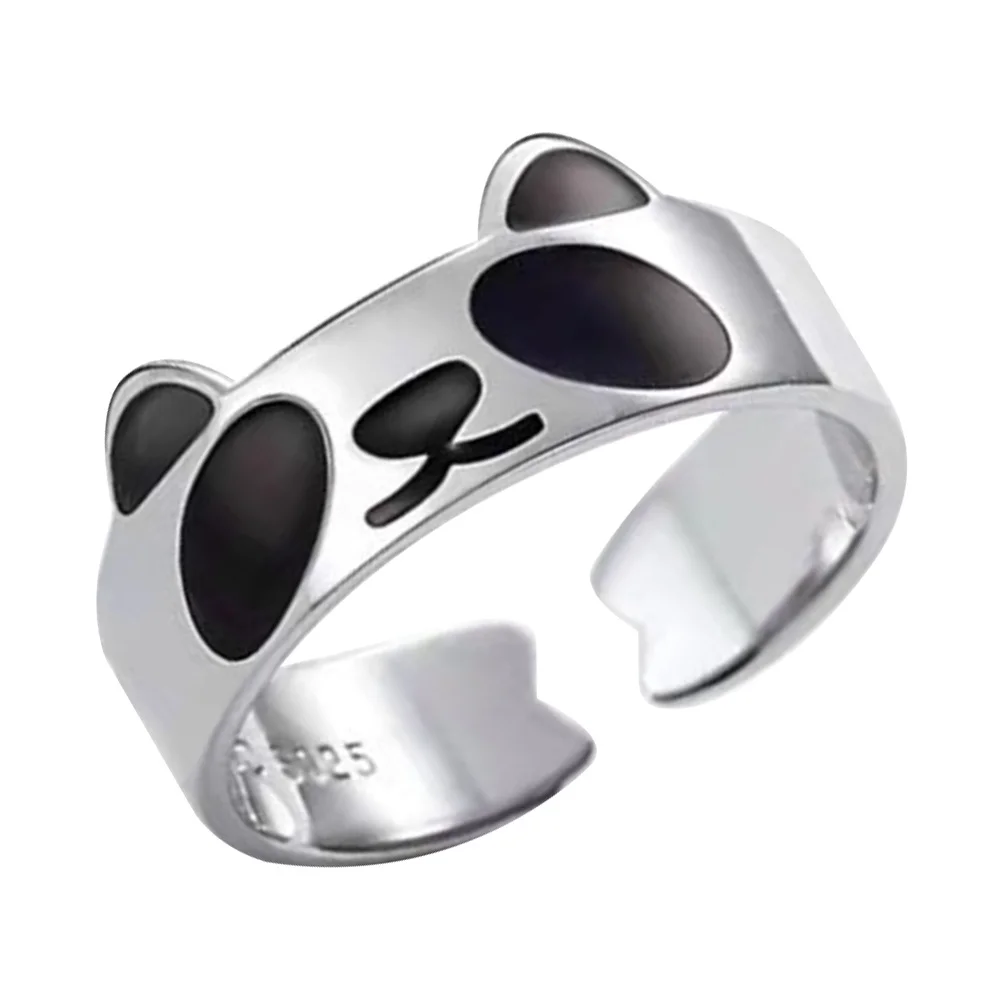 

Panda Shape Open Adjustable Finger Ring Creative Dragon Claws Look Durable Men Ring Stylish Casual Decoration Personalized Gift
