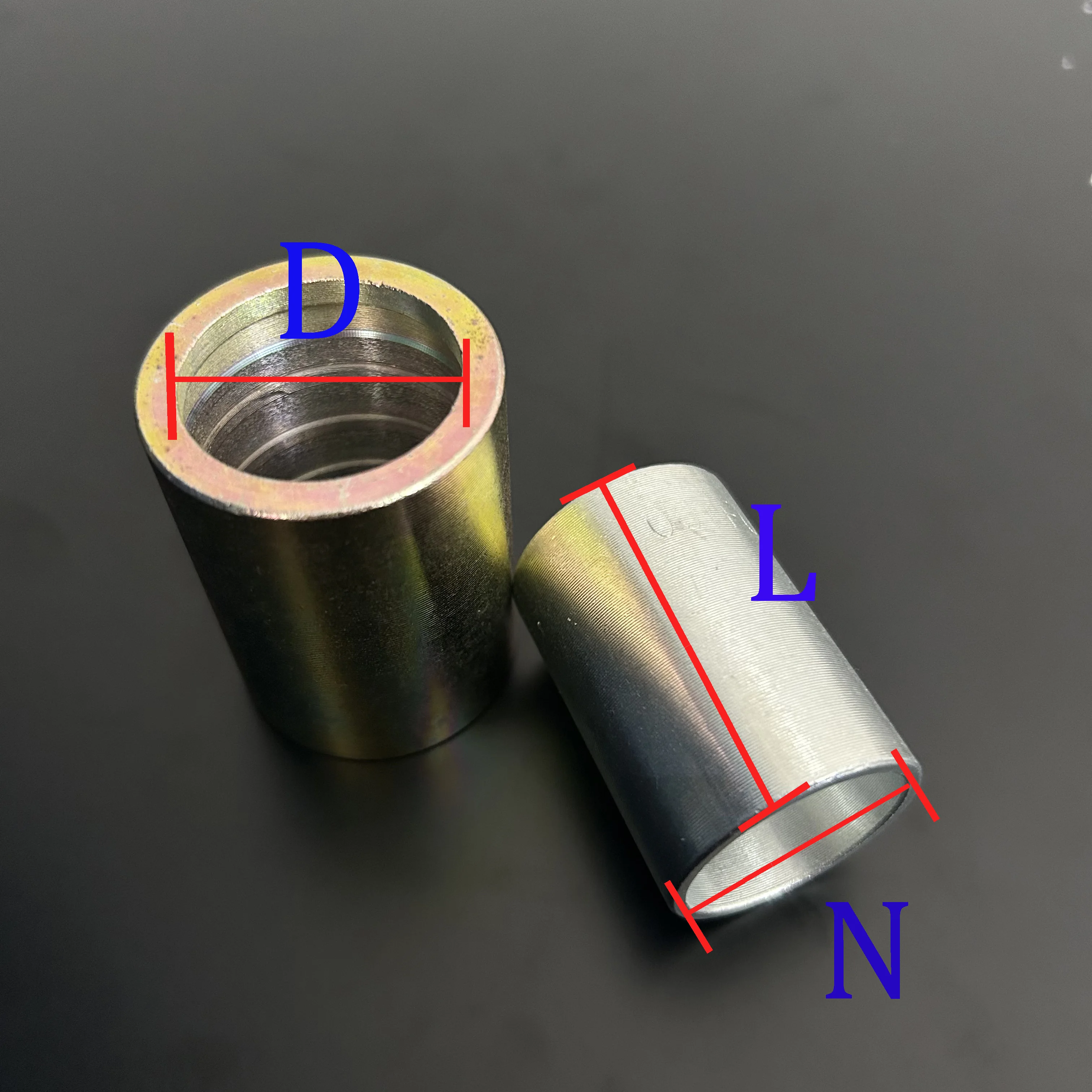 1 set /2 pieces High-Pressure Hose Crimp Tools Carbon Steel Galvanized Iron Sheet Hose Compression Steel Sleeve Pipe Joinert