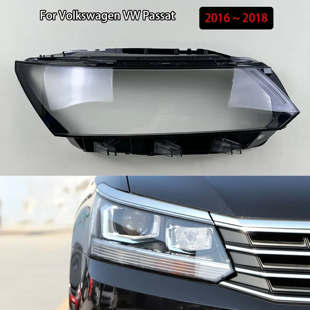

For Volkswagen VW Passat 2016 2017 2018 Front Headlight Cover Headlamp Lamp Shell Transparent Lampshade Lens Plexiglass