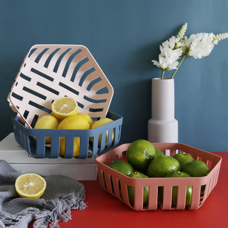 

Obelix Simple Modern Nordic Style Fruit Basket Drain Container Home Storage Basket Snacks Bread Storage Plate Creative Tray