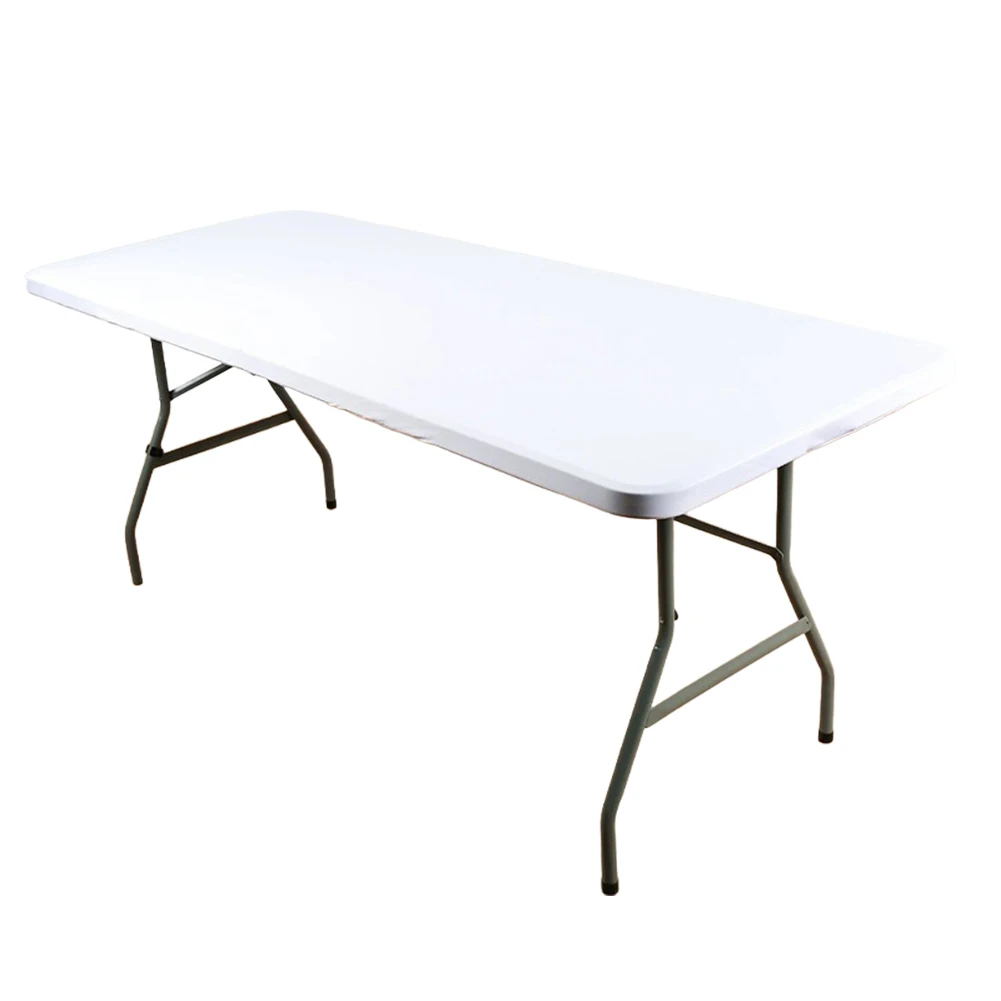 Rectangle Folding Tablecloth with Elastic Edge Tear Resistant Polyester Fabric Featuring Water Resistant Coating for Easy Care