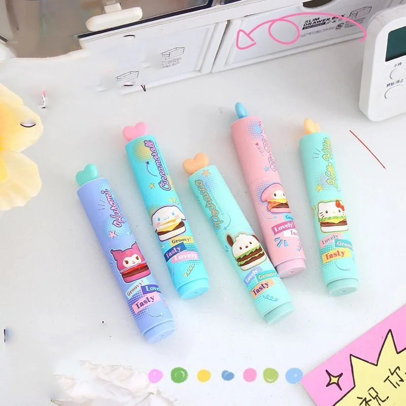 

25PCS/ лот SANRIO KUROMI мелодия KITTY 5 цветов маркера милые мини маркеры рисования ручки рекламные подарки офис школьные поставки