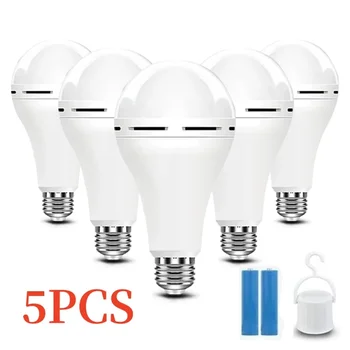หลอดไฟ LED 5ชิ้นโคมไฟฉุกเฉินไฟ AC100-240V E27 E14โคมไฟสีขาวเย็น7W 9W 12W 15W สำหรับบ้าน luminair