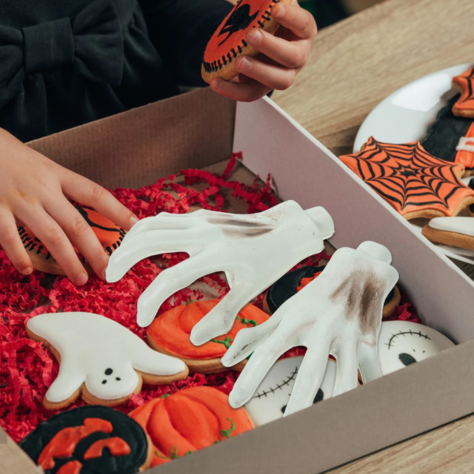 

Halloween Props Fake Hand Ghost Hands Decor Decoration Bone Decorations Decorate Scary