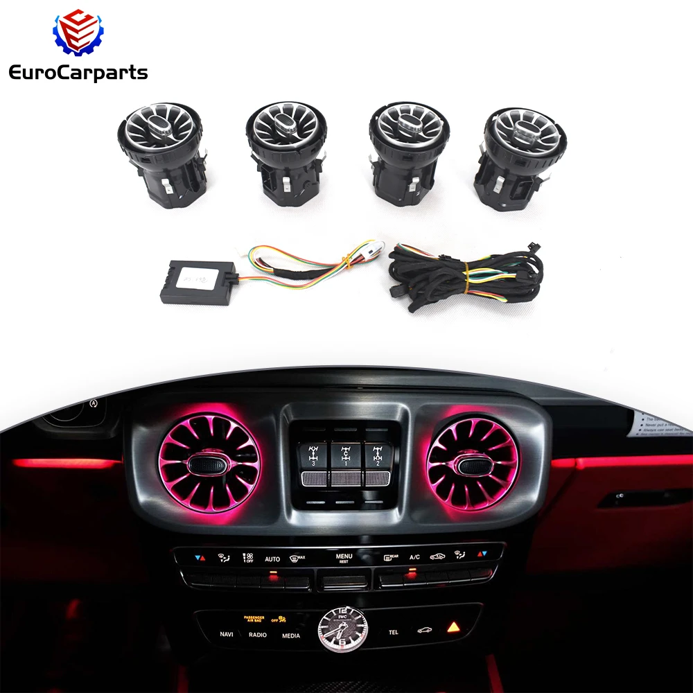 

G-Class W463A Air Conditioner Outlet ABS Material Ambient Light Front 4pcs 2019y+ W464 G500 G63 Interior Air Vent With Ambients