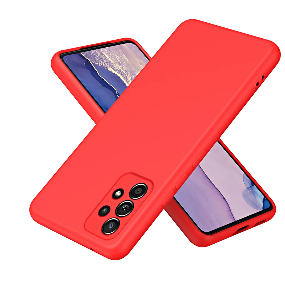 Solide Silikon Schützen Fall Für Samsung Galaxy A13 A23 A33 A53 A73 A12 A22 A32 A52 A52S A72 A04 A04S A14 A24 4G A34 A54 Abdeckung
