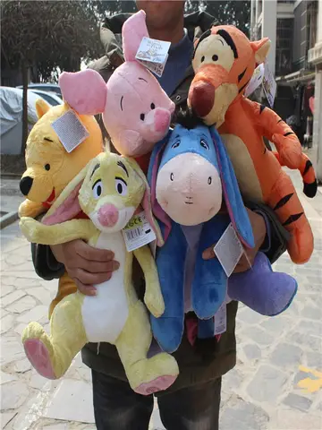 In Stock Disney Winnie The Pooh Bear And Tigger Eeyore Donkey Piglet Pig Pooh Bear Stuffed Gift Toys Boy Girl Brithday Gift Doll