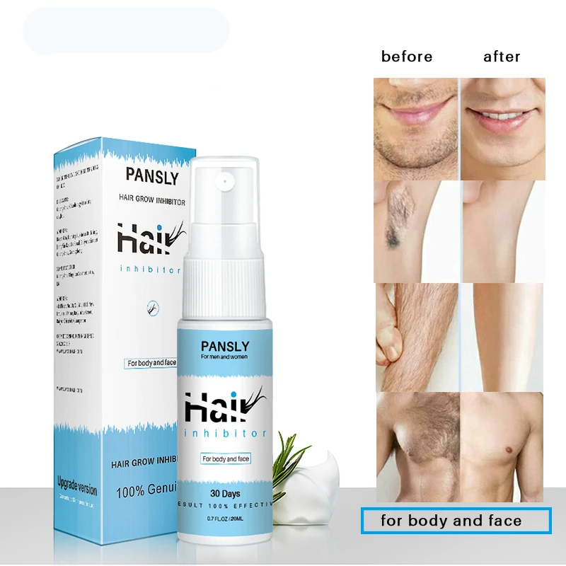 20ml Hair Removal Inhibitor Spray Repair Nourish Body Face Hair Growth Inhibitor Painless Non-Irritating Facial Stop Hair Spray