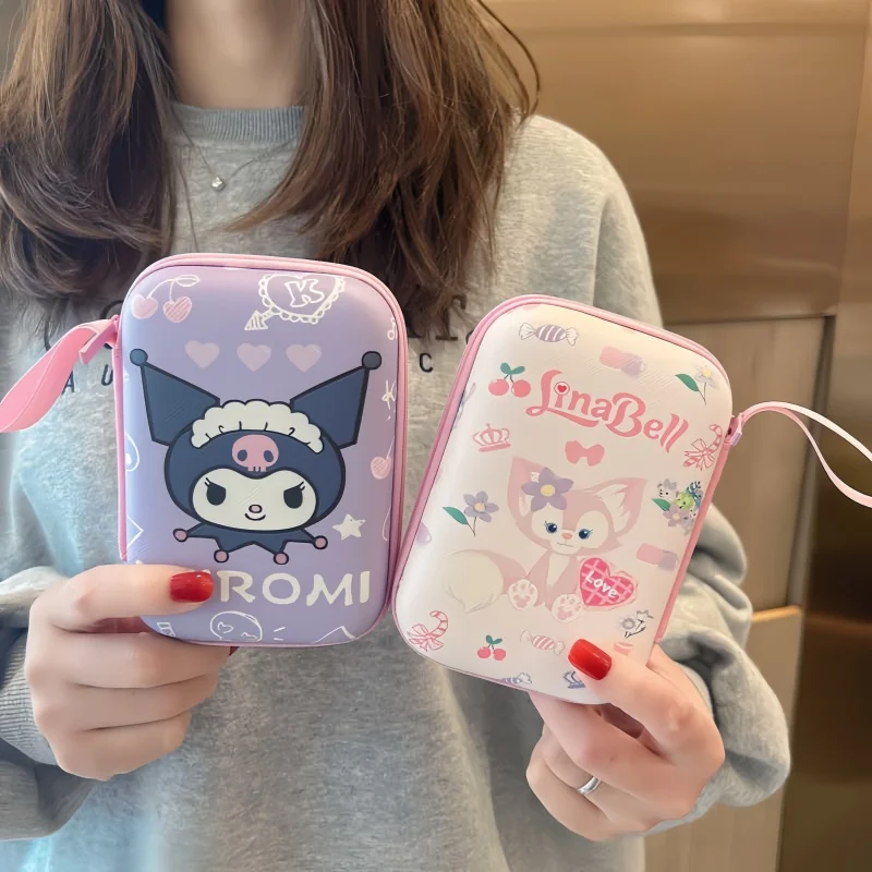 

Милая портативная портативная сумка для хранения жесткого диска, кабель для передачи данных, зарядное устройство, наушники, кошелек для монет, мультяшная зарядная коробка с сокровищами, защита от падения