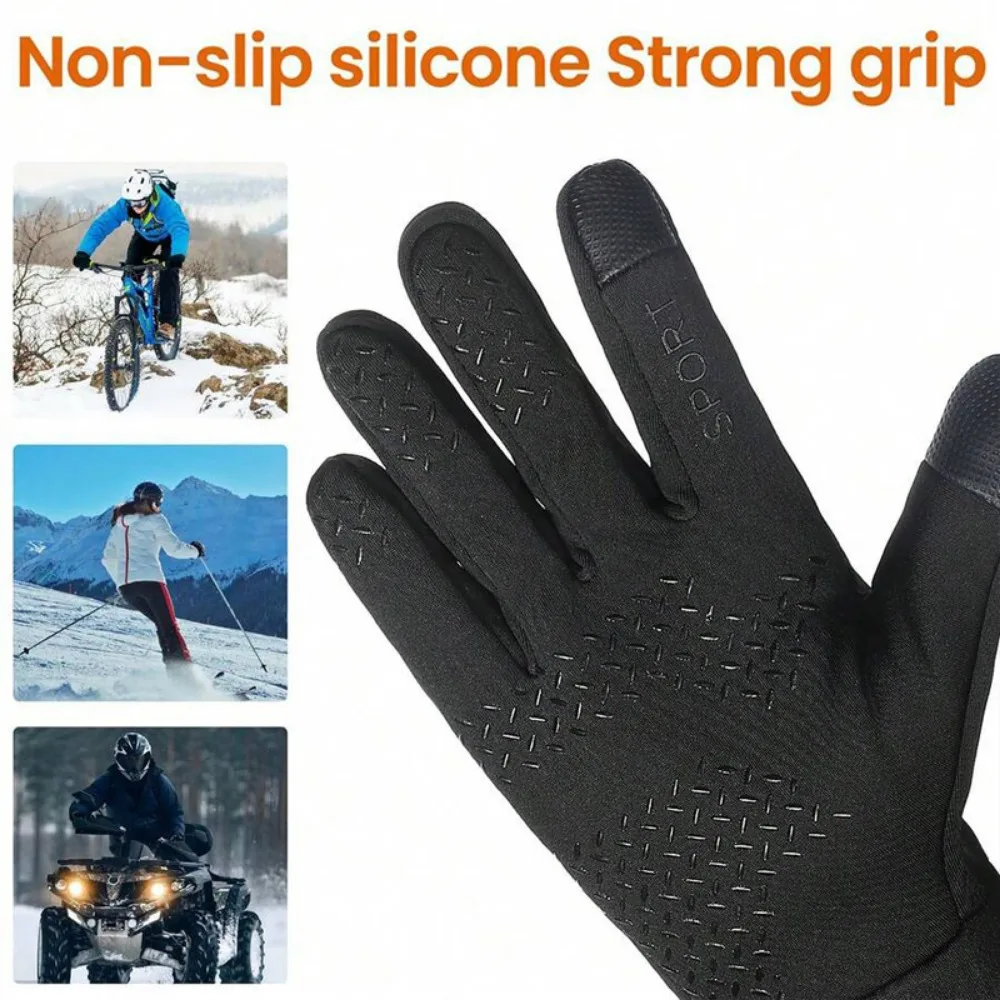 قفازات شتوية دافئة مقاومة للبرد، قفازات شاشة تعمل باللمس، 360 درجة °   قفازات درجة الحرارة مقفلة بالكامل، هدايا عيد الميلاد