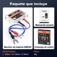 Car Battery Tester 12V Automotive Battery Monitor Bluetooth Auto Battery Load Tester ANCEL BM200 with Cranking Charging Test