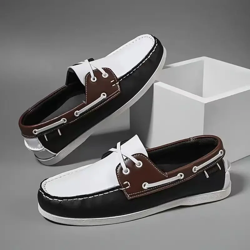 

Golden Sapling Soft Leather Men Boat Shoes Slip-on Lazy Loafers Man Moccasins Outdoor Lightweight Causal Driving Flats Shoes