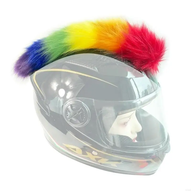 

Unique Punk Hairpiece Suitable for Motorcycle Helmets Unique Stylish Decorationr to Your Ride & Party Outfits