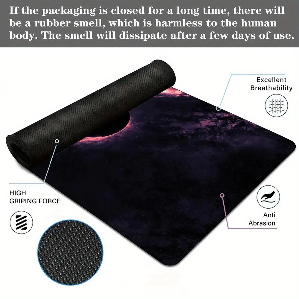 Podkładka pod mysz z motywem czarnego dziura, mata na biurko, podkładki gamingowe, gumowa, antypoślizgowa, wytrzymała, wodoodporna, akcesoria PC, podkładki pod klawiaturę i mysz, dywanik