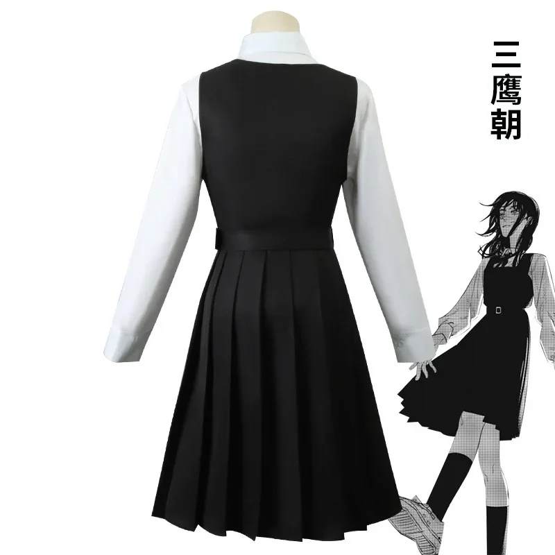 SN55Anime Gaun Kostum بالمنشار رجل تأثيري Mitaka Asa Seragam JK زي مدرسي قميص نسائي فستان موحد حفلة الهالوين $5Q@1