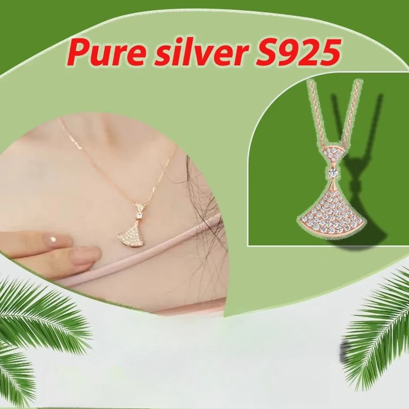 

High end diamond studded elegant necklace, pure silver S925 fashionable charm necklace, Diva's Dream series holiday gift