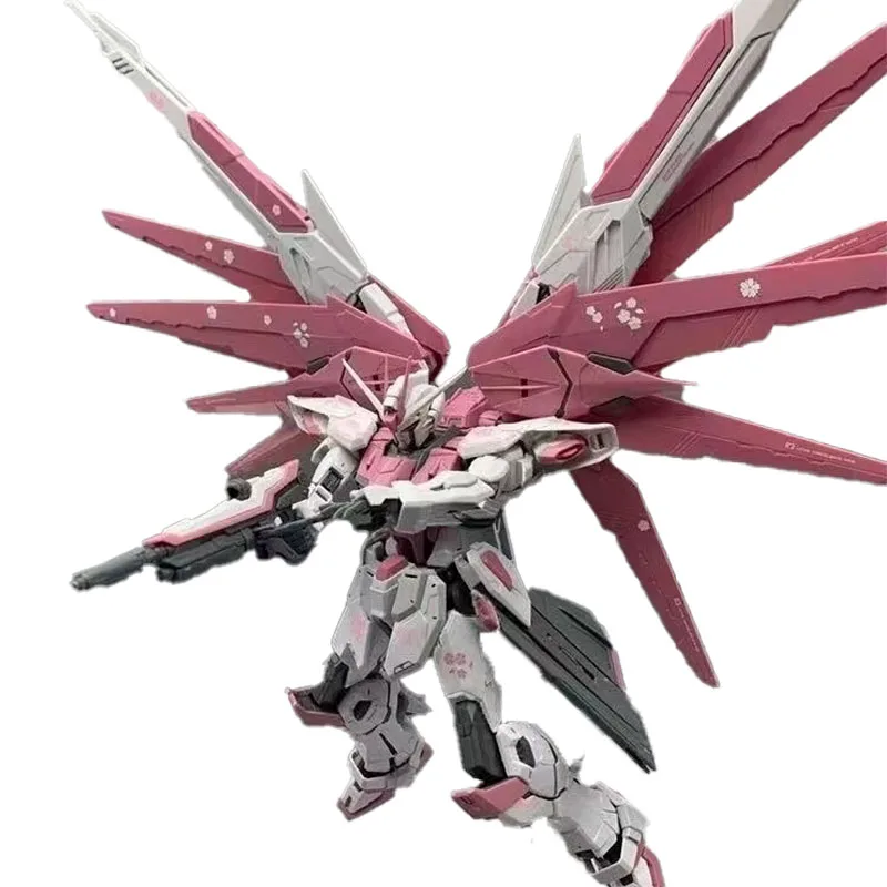 HG 1/144 ZGMF-X10A 신입생 자유 메카 조립 모델 액션 피규어 벚꽃 색상 구성 어린이 장난감 선물 장식