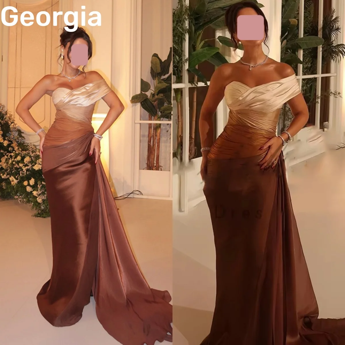 

Luxury Evening Dresses Customize Column Cocktail Dresses One-Shoulder Wedding Party Dress Floor-Length Ruffle Sleeveless