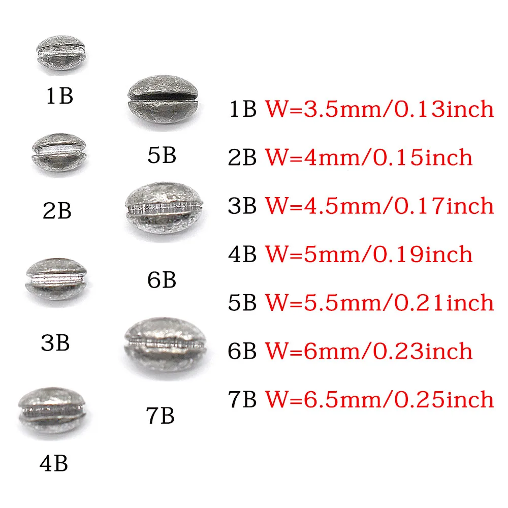 MNFT 1Comboe(140/246PCS) Premium Oval Solid Split Shot Lead Fishing Sinker Bean Shaped Opening Lead Clip Not Hurt Line Fishing