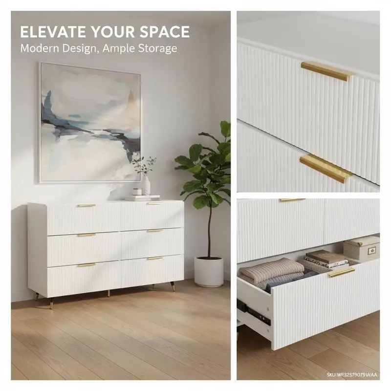 Buffet élégant au design moderne, commode avec beaucoup d'espace de rangement [Ancien réf. : WF325790791WAA]