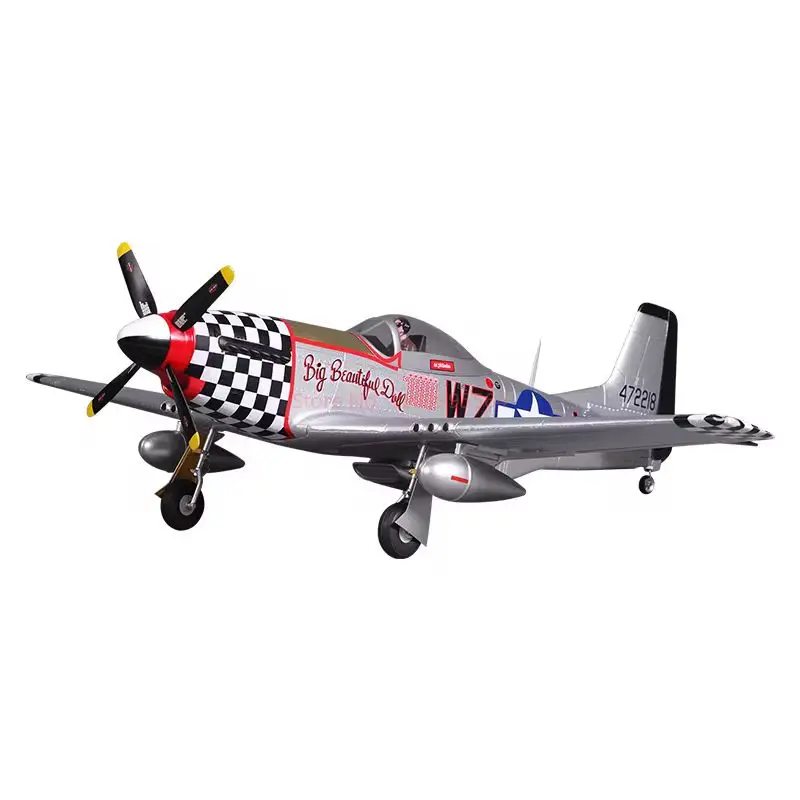 Fms 800 мм P51 Wild Madol Wwii Классический истребитель в сборе Модель бомбардировщика с фиксированным крылом Открытый самолет
