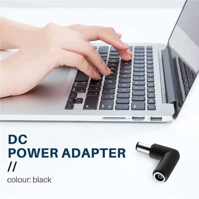 

[A90P] 7.4x5.0 Straight head to 7.4x5.0 elbow DC Power Charger Adapter Converter Connector for DELL HP 7.4X5.0 to 7.4X5.0mm