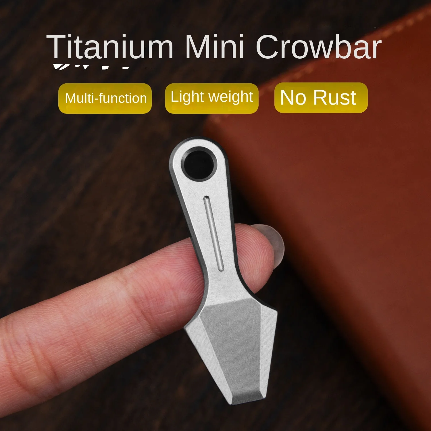 

Pure titanium alloy EDC mini crowbar keychain pendant simple men's portable gadgets