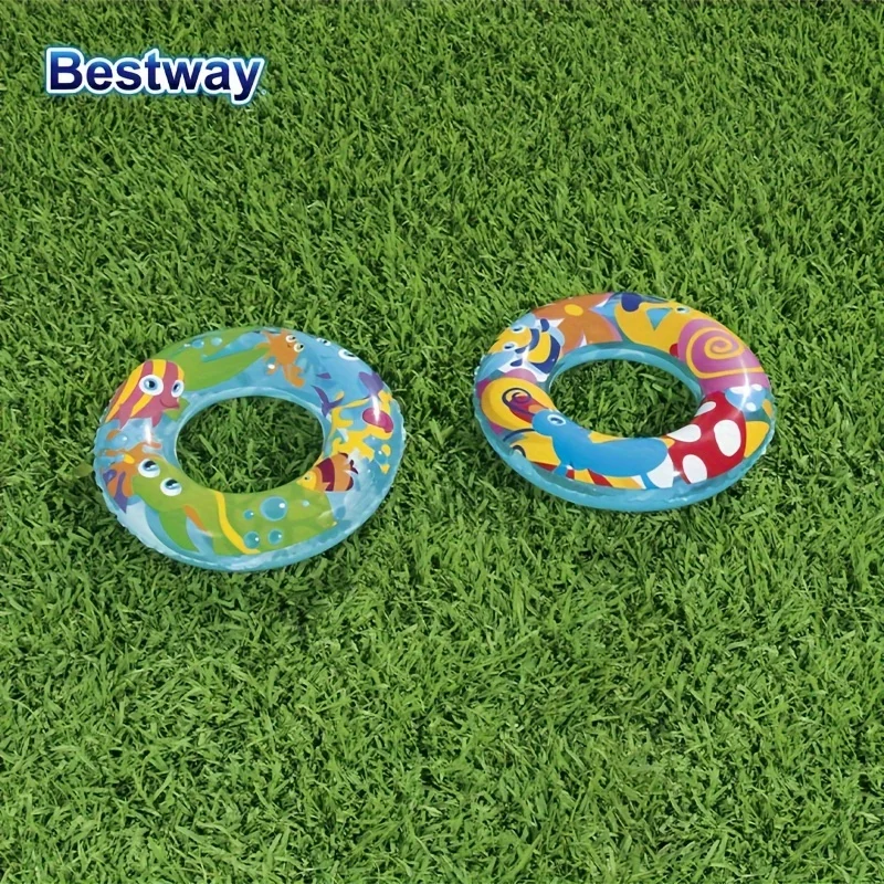 Bestway 36013 2 Style/1 Piece Inflatable Pool Float Tube, Sweet Creatures Inflatable Float, Swimming Circle Float for Swimming