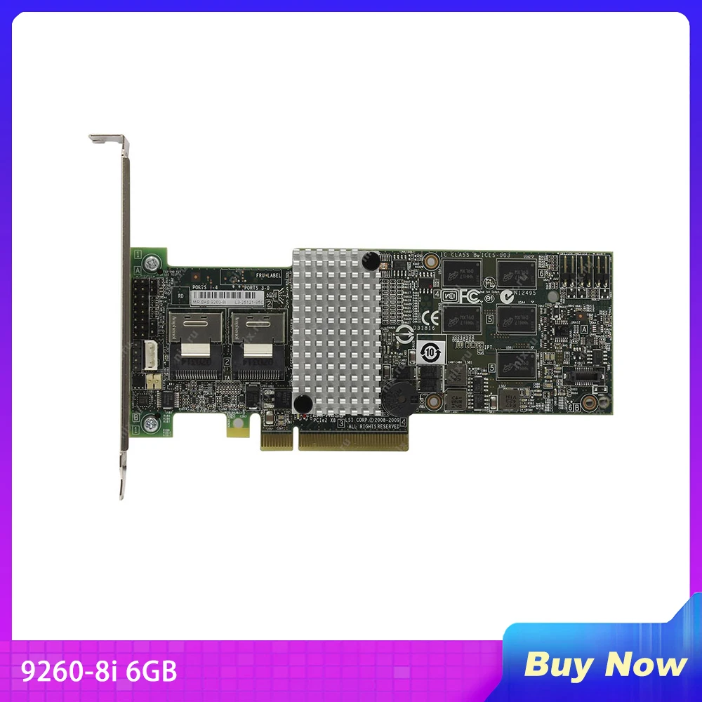 

For Lenovo RD640 R700 LSI MegaRAID SAS 9260-8i 6GB RAID5 SAS 512MB Disk Array Card