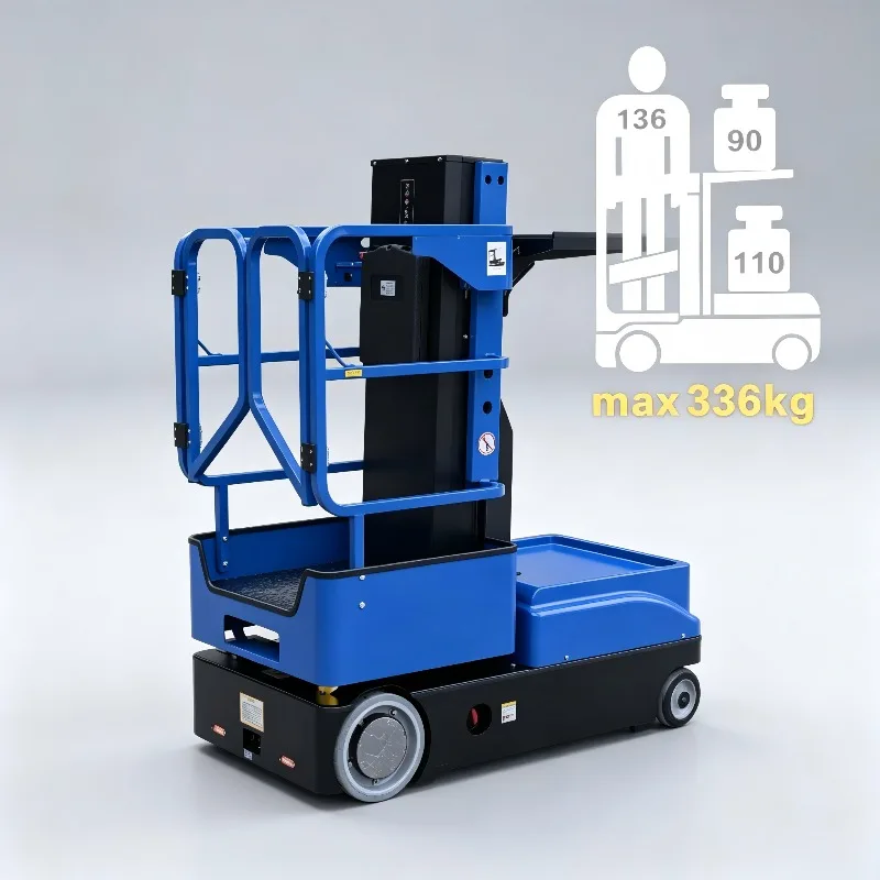 Customized 3m 4m Full Electric Order Picker 320kg Load Lithium Battery Powered Heavy Duty Warehouse Stocking Tool
