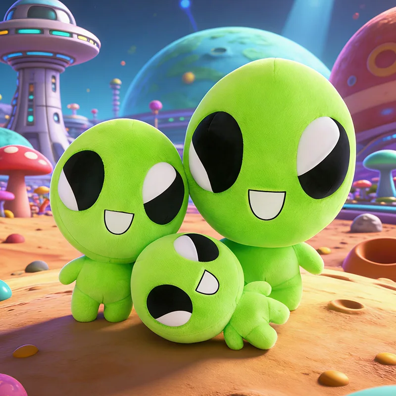 

New Green Alien Plush Doll Funny Cartoon Doll Pillow Children's Toy Gift