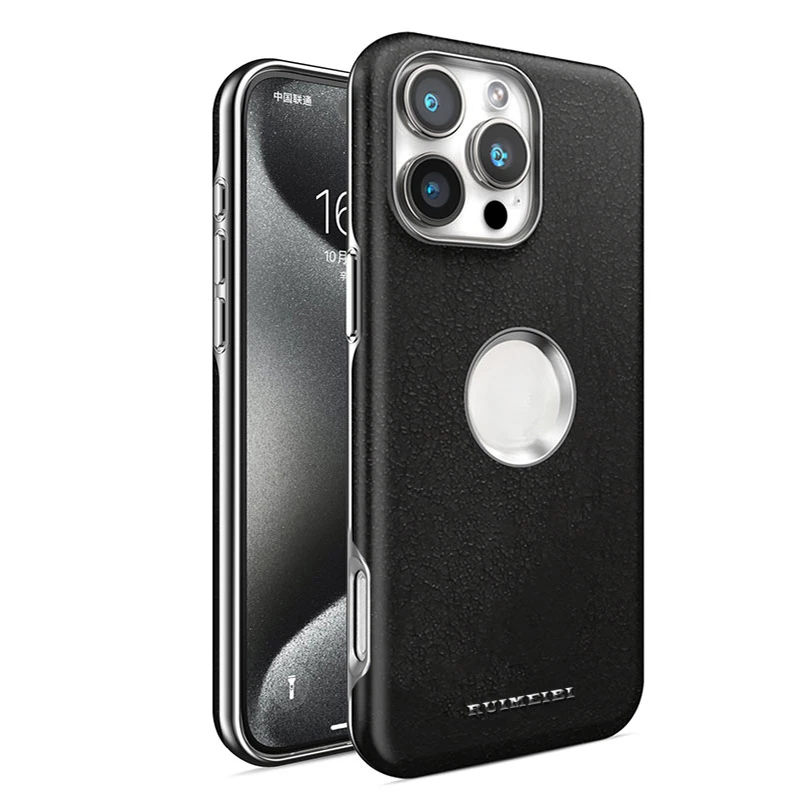 

Кожаный магнитный чехол для мобильного телефона с гальваническим покрытием 16 Pro Max для IPhone 15 Plus 14 Pro Max 13 12, приятная для кожи задняя крышка